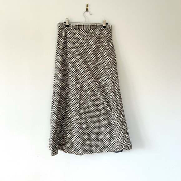 Ellen Orkin Vintage Plaid 100% Cotton Wrap Style Maxi Skirt - Picture 4 of 8